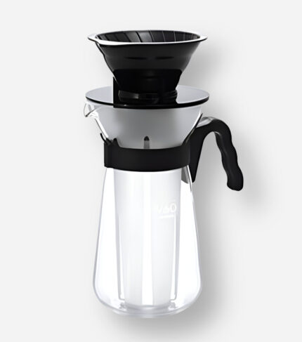 Hario Kit V60 Pp Preto 2-4 Xícaras